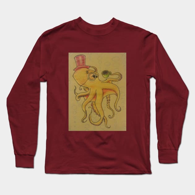 Octopus Love Long Sleeve T-Shirt by ChaChaDivineArt